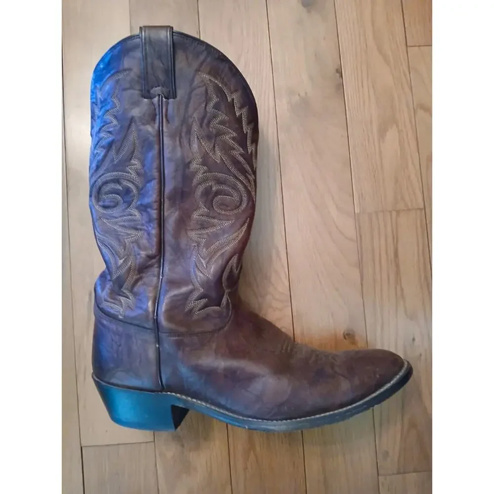 Justin Boots Men's Marbled Deerlite 1564 Brown Cowboy Western Boot 12EE
